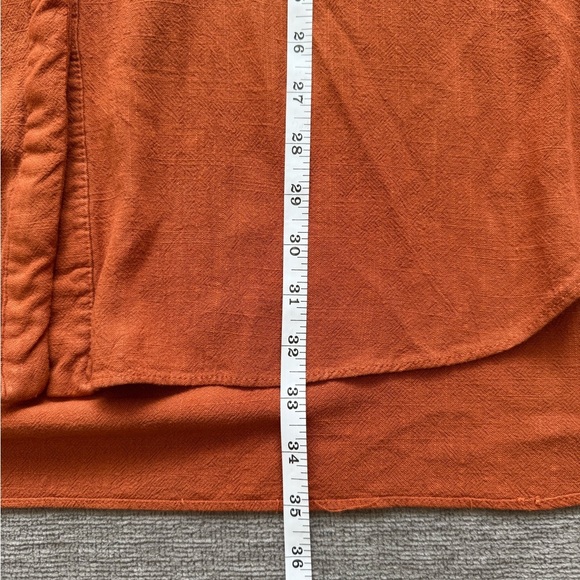 ASOS DESIGN Women’s Oversized Linen Blend Rust Button-Down Shirt Size 18 Fall - Picture 8 of 9